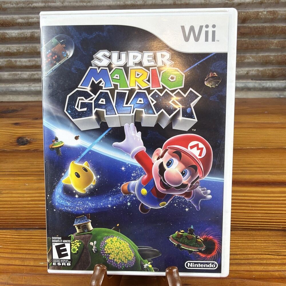 Super Mario Galaxy Nintendo Wii w/ Case + Manual/Inserts MINTY! Great cond.